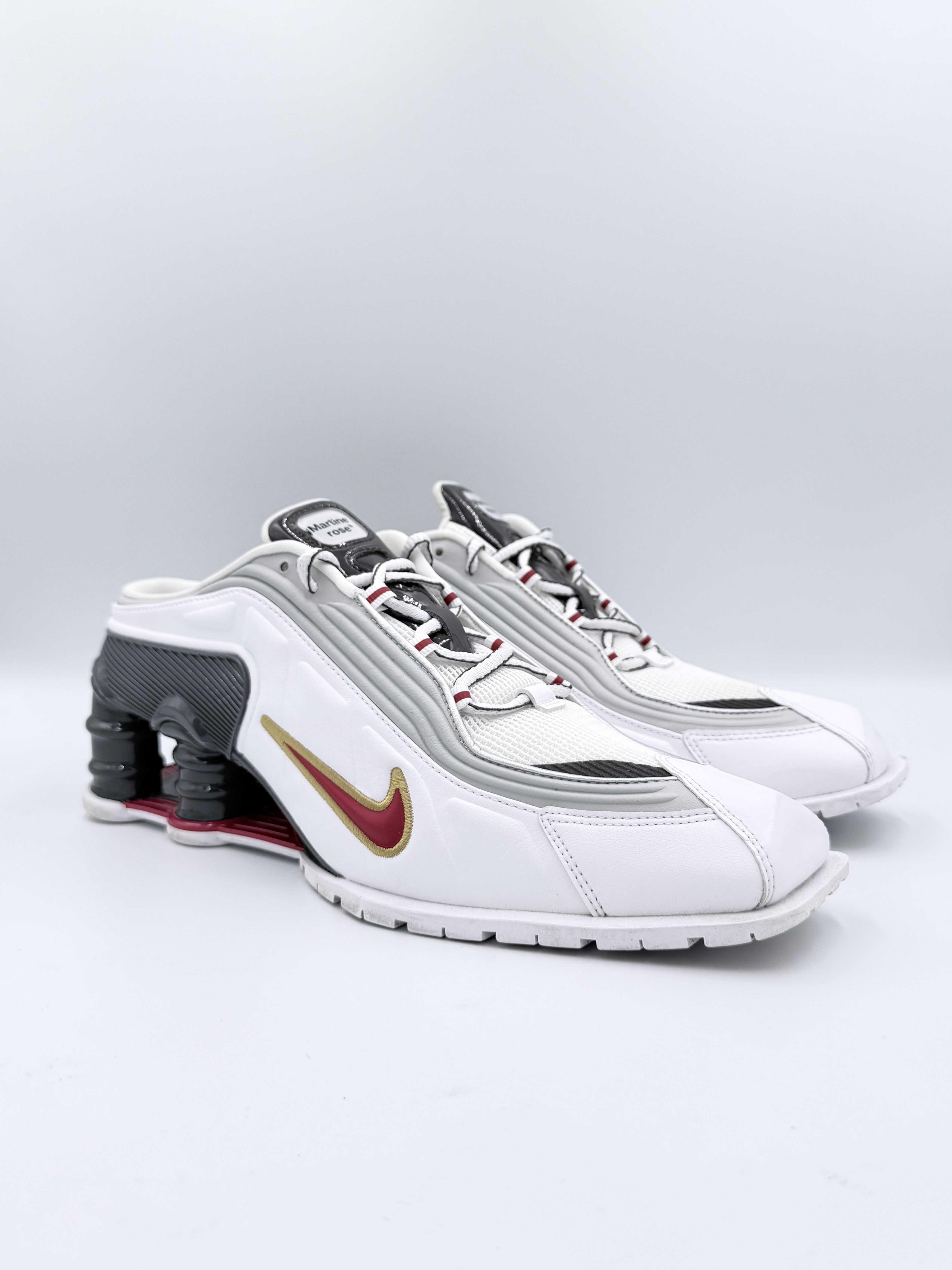 Martine Rose × Nike Martine Rose Nike Shox MR4 Mule Metallic Platinum Red Size US 8 / EU 41 - 1 Thumbnail
