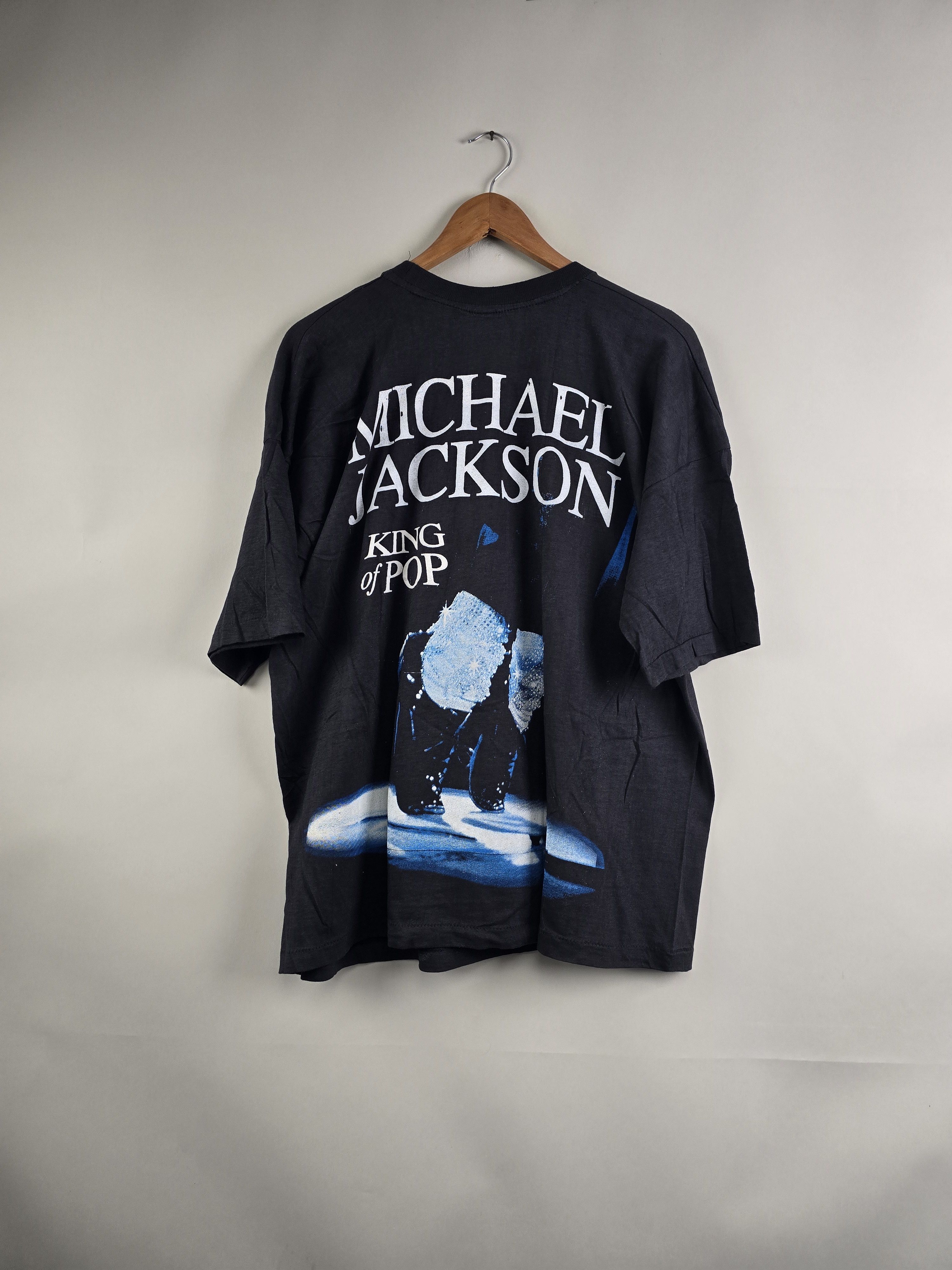 Band Tees × Michael Jackson × Vintage 90s Michael Jackson The King of Pop XL 23" 28" Size US XL / EU 56 / 4 - 1 Thumbnail