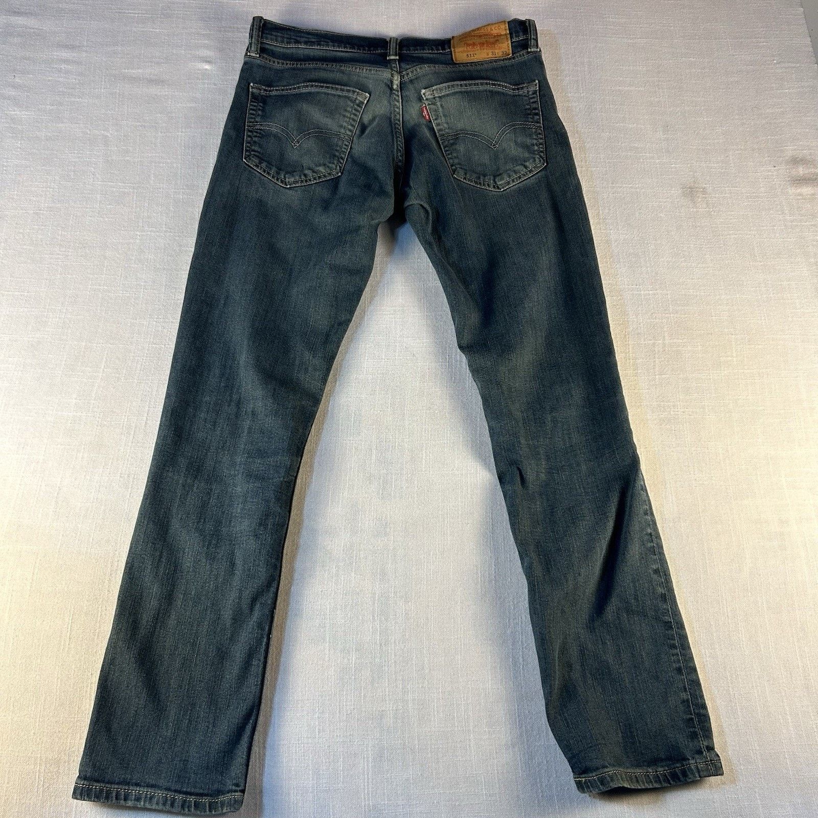 Levi's Levis 511 Jeans Mens 31x32 Blue Denim Slim Straight Size US 31 - 14 Thumbnail