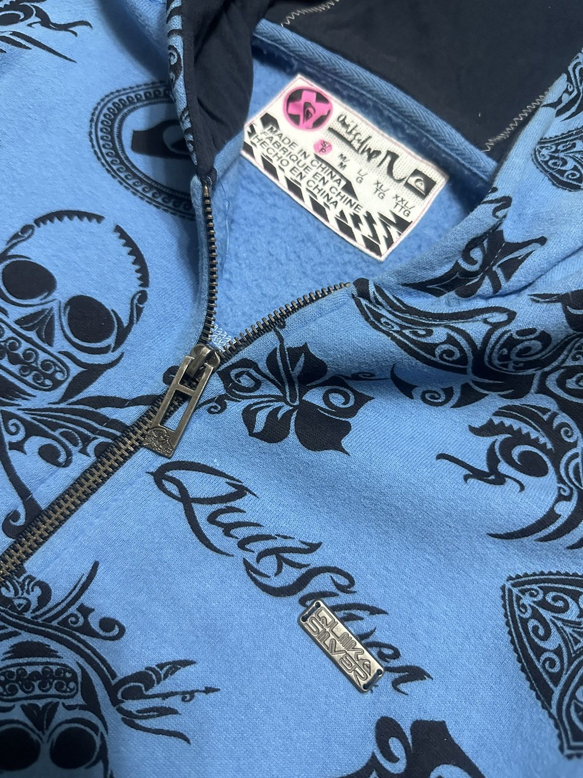 Hysteric Glamour RARE ‼️ Quiksilver Skulls Bones Y2K Hoodie Size US M / EU 48-50 / 2 - 5 Thumbnail