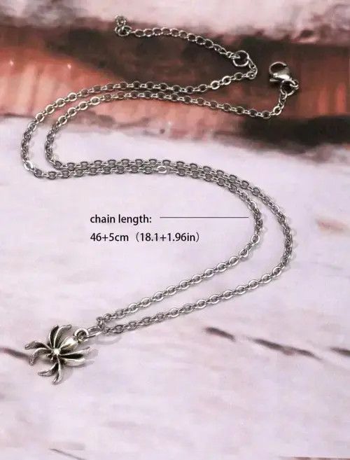 VIBE Vintage Gothic Spider Pendant Necklace sh Size ONE SIZE - 4 Thumbnail