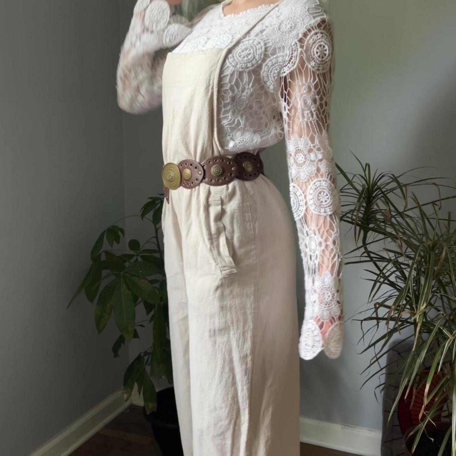 Other Women's Cream Jumpsuit Size 28" / US 6 / IT 42 - 3 Thumbnail