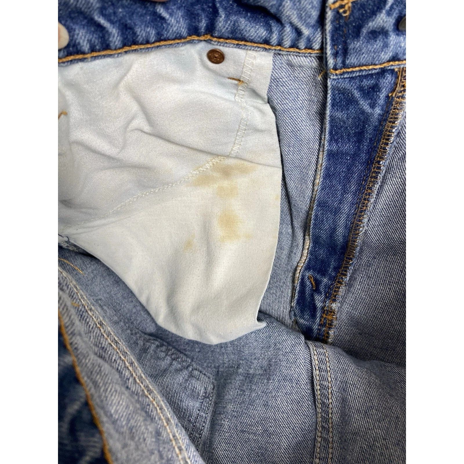 Levi's Levis-505 Jeans Blue Straight Distressed 1997 USA Orange Tab Size US 38 / EU 54 - 13 Thumbnail