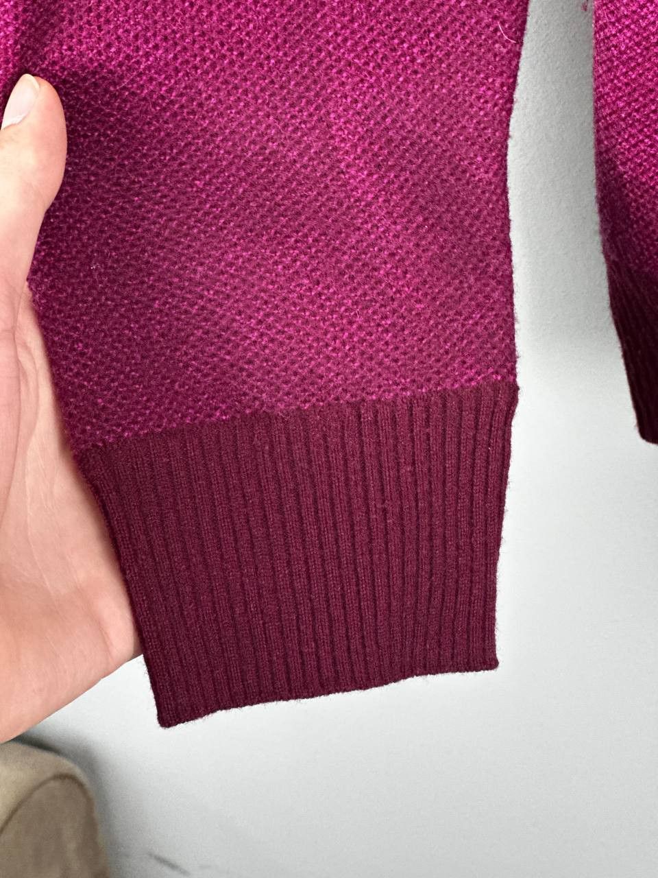 Boggi Vintage Boggi Milano Burgundy Cashmere Sweater Size US L / EU 52-54 / 3 - 7 Thumbnail