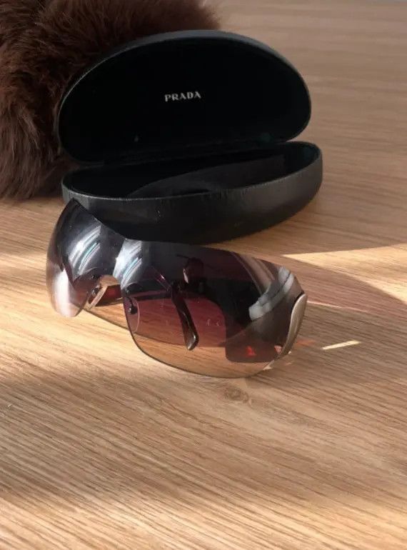 Prada PRADA Sunglasses Flame 2004 Star Sport Metal Shield Wrap Size ONE SIZE - 3 Thumbnail