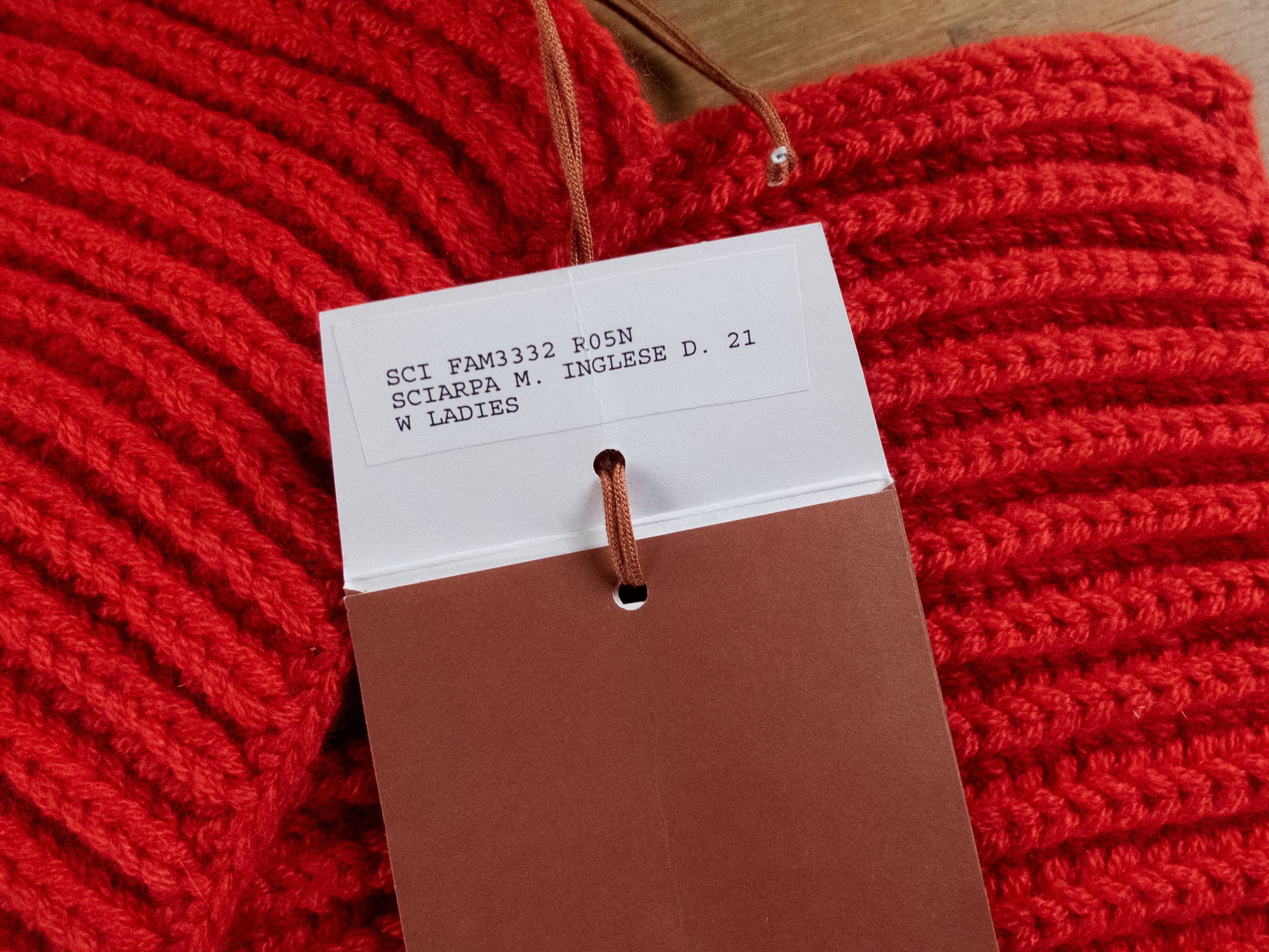 Loro Piana LORO PIANA Sciarpa Inglese red rib knit cashmere scarf Size ONE SIZE - 3 Thumbnail