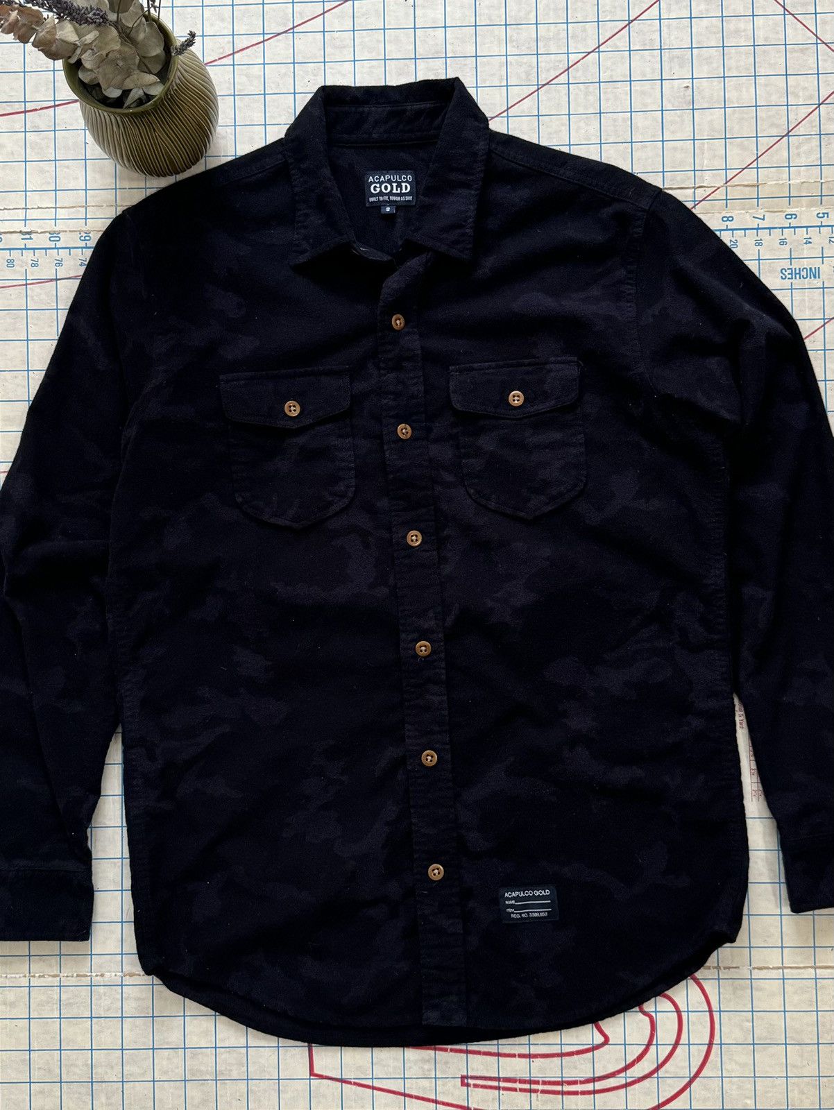 Acapulco Gold Acapulco Gold Dark Navy Camo Button Up Shirt Small Size US S / EU 44-46 / 1 - 3 Thumbnail