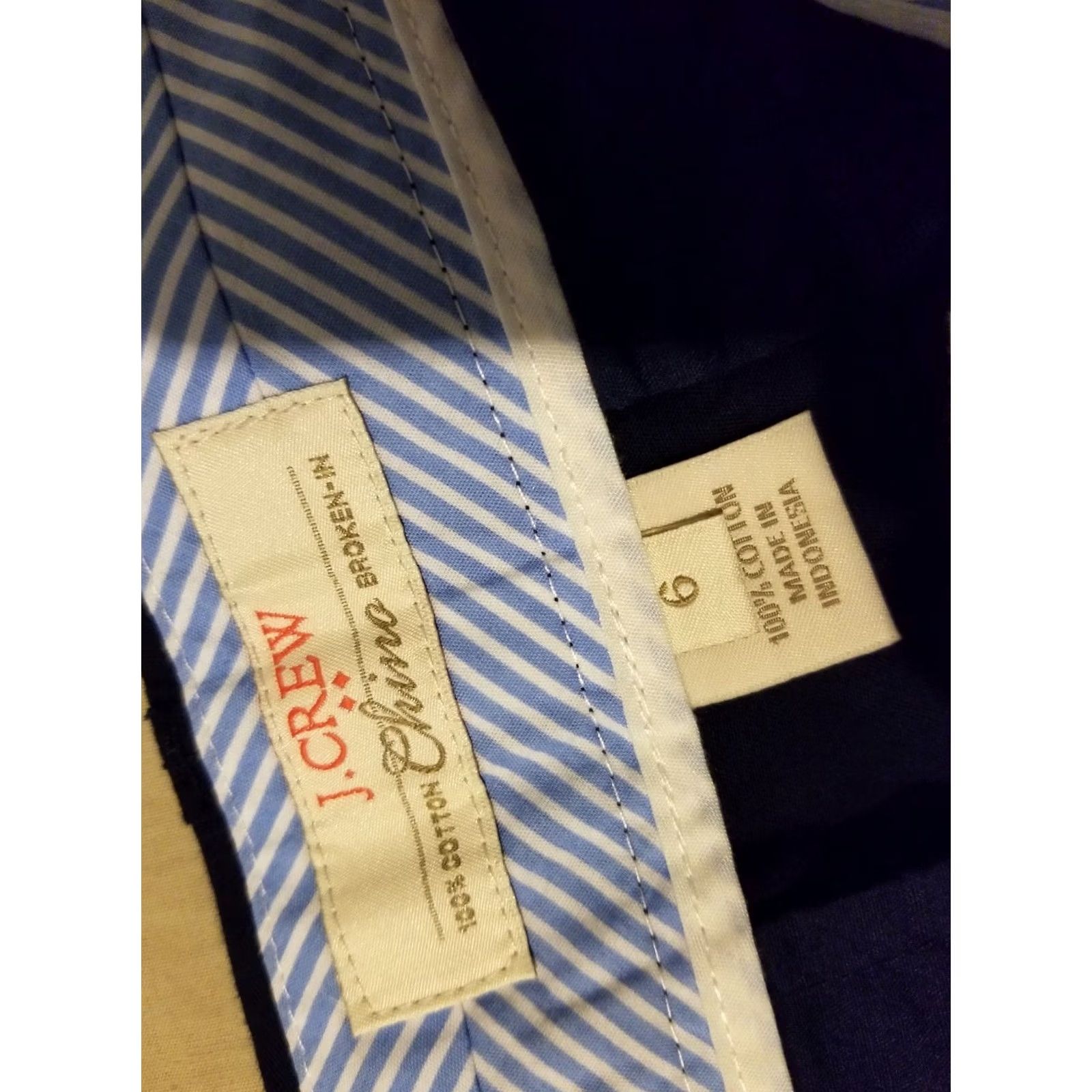 J.Crew Womens J.CREW Shorts Chino Cotton Navy Blue 6 Size 6 Regular Women Boys Girls Mens Size 28" / US 6 / IT 42 - 3 Thumbnail
