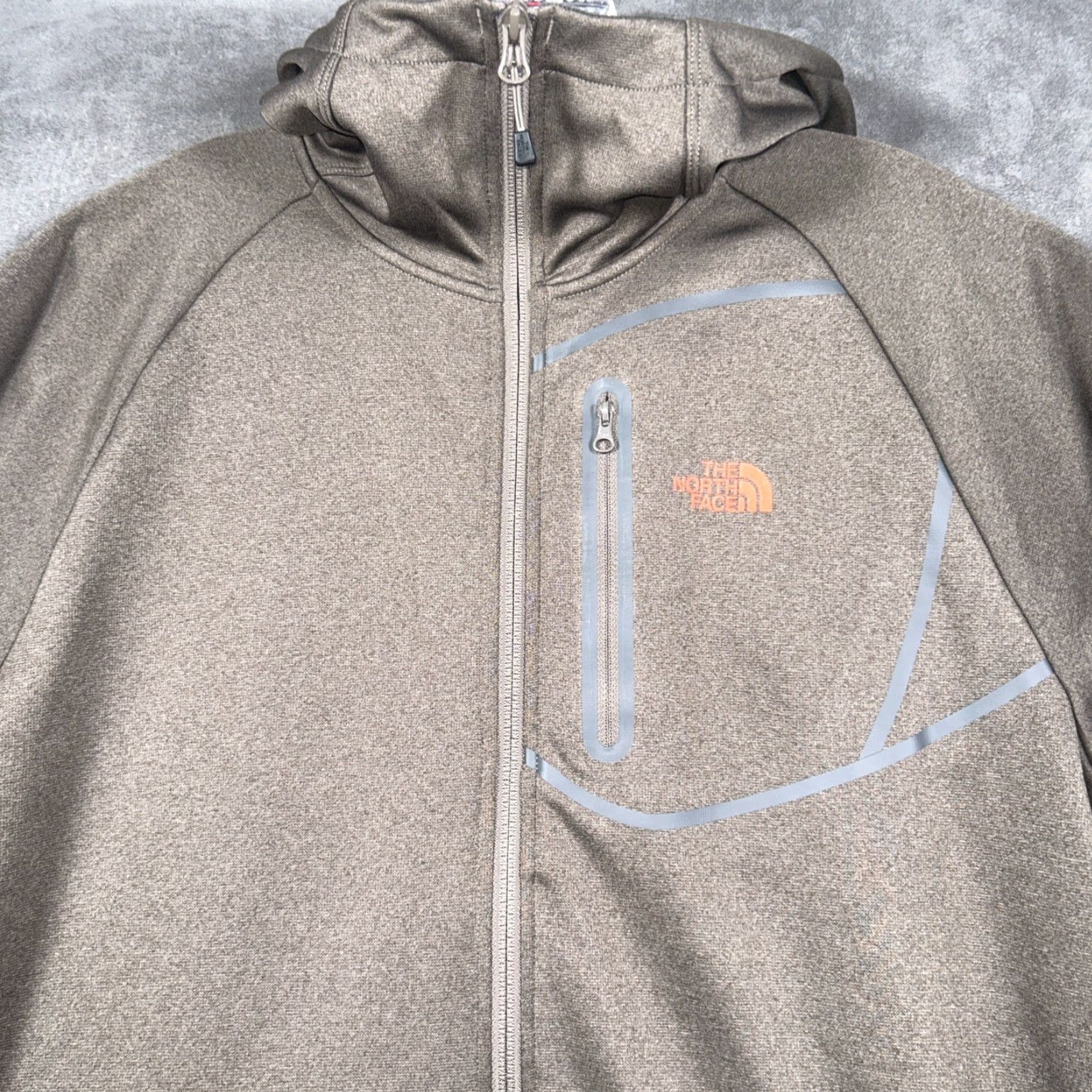 The North Face The North Face Hooded Jacket Full Zip Mens L Gray Stone Color Logo Outdoor Basic Full Zip Hooded Pockets Regular Fit - Mens Size US L / EU 52-54 / 3 - 2 Thumbnail