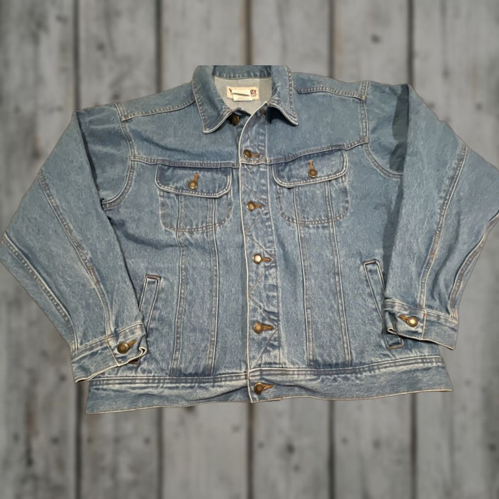 Wrangler Wrangler Rugged Wear Denim Jacket Unlined Vintage Indigo Large RJK30VI Mens Jacket Size US L / EU 52-54 / 3 - 1 Thumbnail