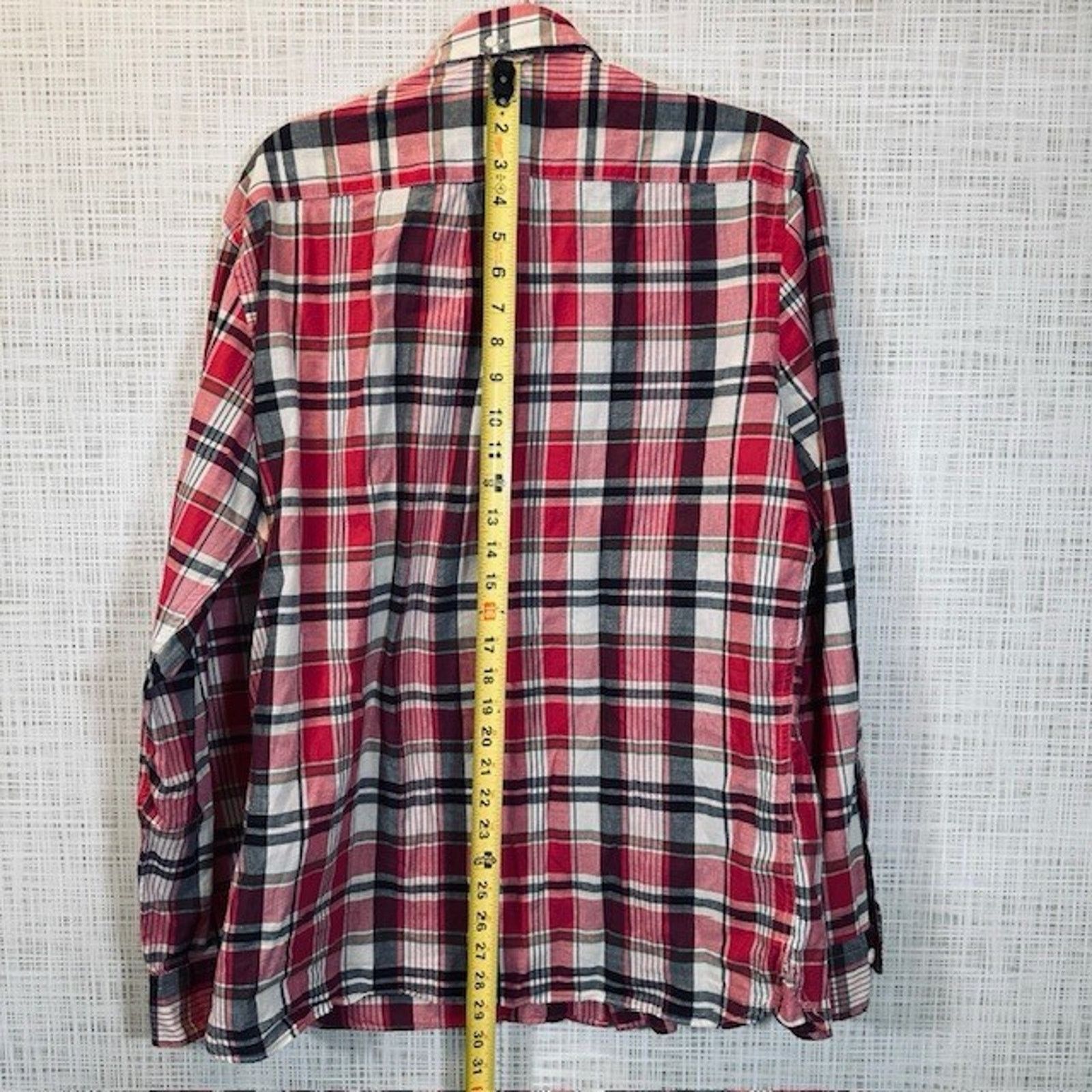 Brooks Brothers Brooks Brothers Red Fleece XL Button Shirt Red Plaid Cotton Size US XL / EU 56 / 4 - 8 Thumbnail