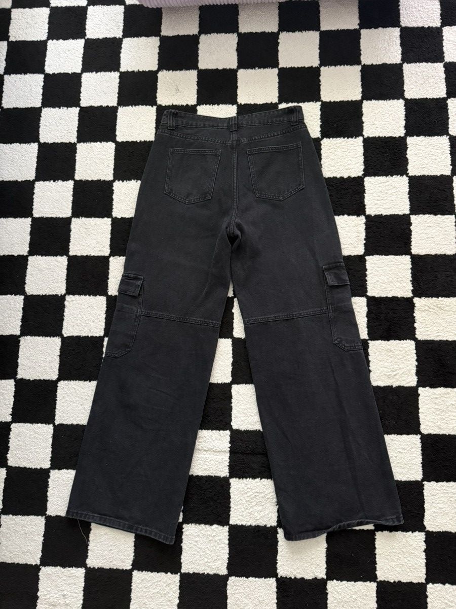 Shein Vintage Black Cargo Pants Size 31" - 2 Thumbnail