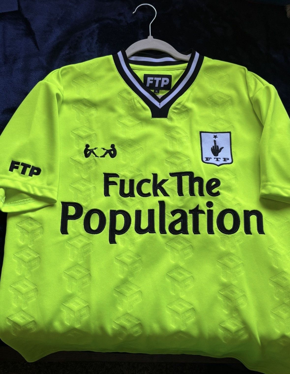 Fuck The Population FTP Neon Soccer Jersey Size US XL / EU 56 / 4 - 1 Thumbnail