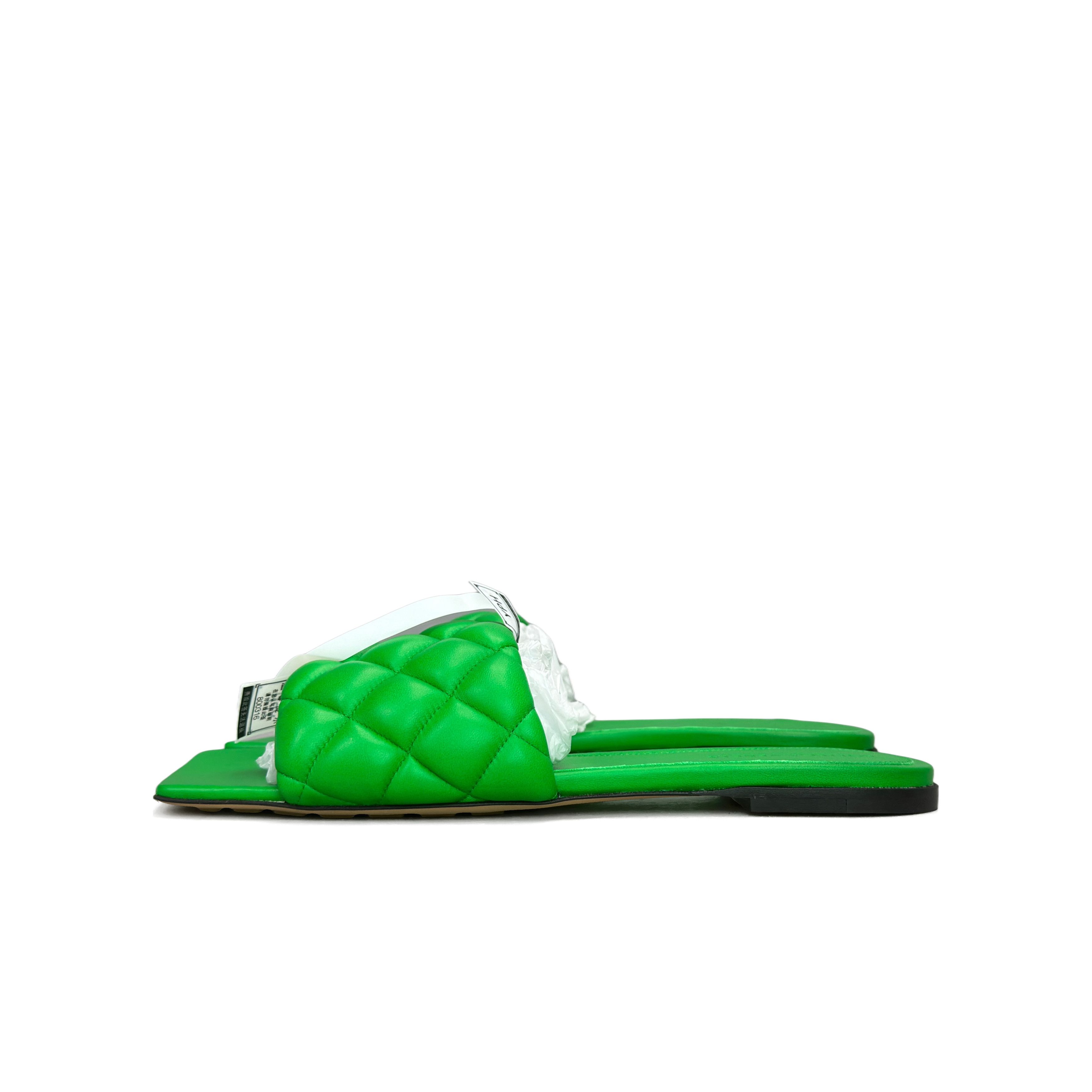 Bottega Veneta Bottega Veneta Green Padded Leather Sandals Size 38 Size US 8 / IT 38 - 1 Thumbnail