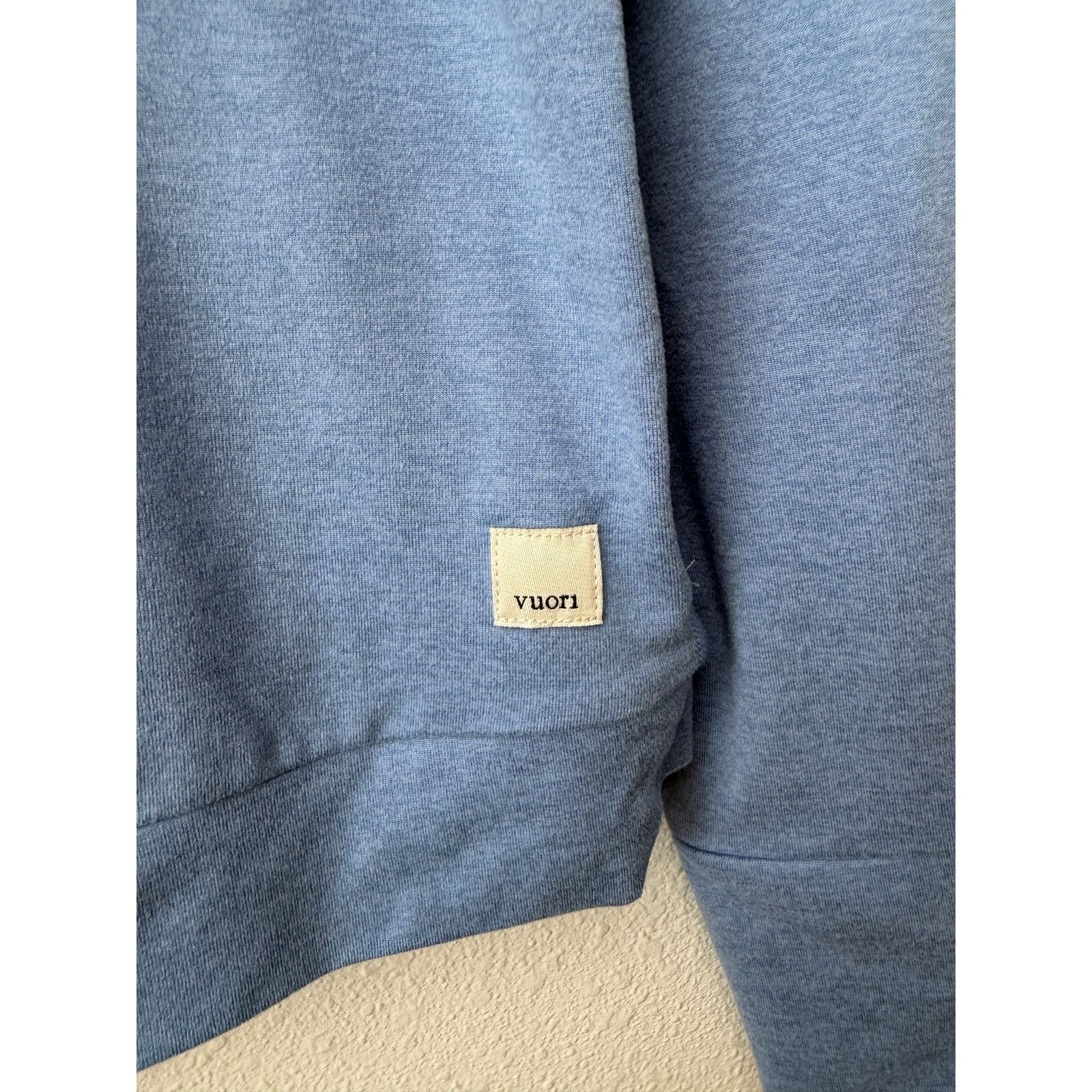 Vuori Vuori Blue Hooded Crop Sweater XS Light Long Sleeve Pullover Size XS / US 0-2 / IT 36-38 - 7 Thumbnail