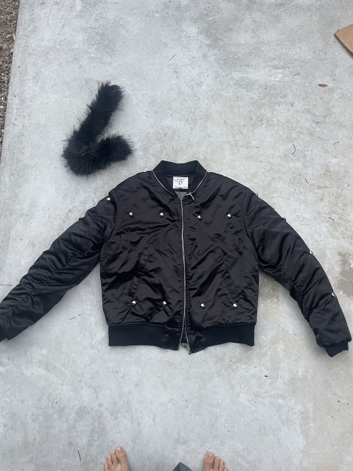 Japanese Brand Opium style Studded Bomber Jacket Size US M / EU 48-50 / 2 - 2 Thumbnail