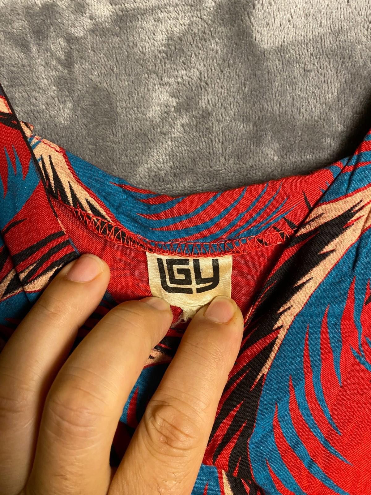 Designer Vintage LGY Rayon Womens Tropical Red Tank Top Sz. M (B13) Size M / US 6-8 / IT 42-44 - 8 Thumbnail