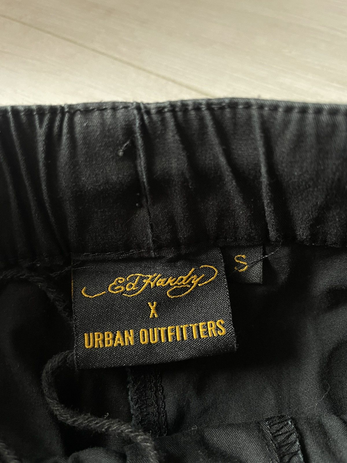 Ed Hardy Ed Hardy Y2K Japanese Cargo Baggy Pants 00's Black Big Logo Size 25" / US 0 / IT 36 - 10 Thumbnail