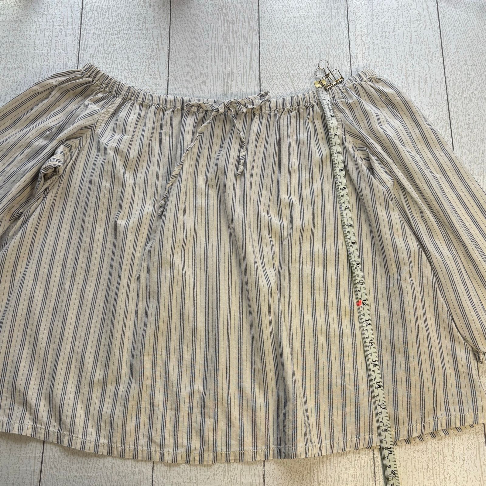 Madewell Madewell Striped Off Shoulder Boho Swing Top Small Size S / US 4 / IT 40 - 2 Thumbnail