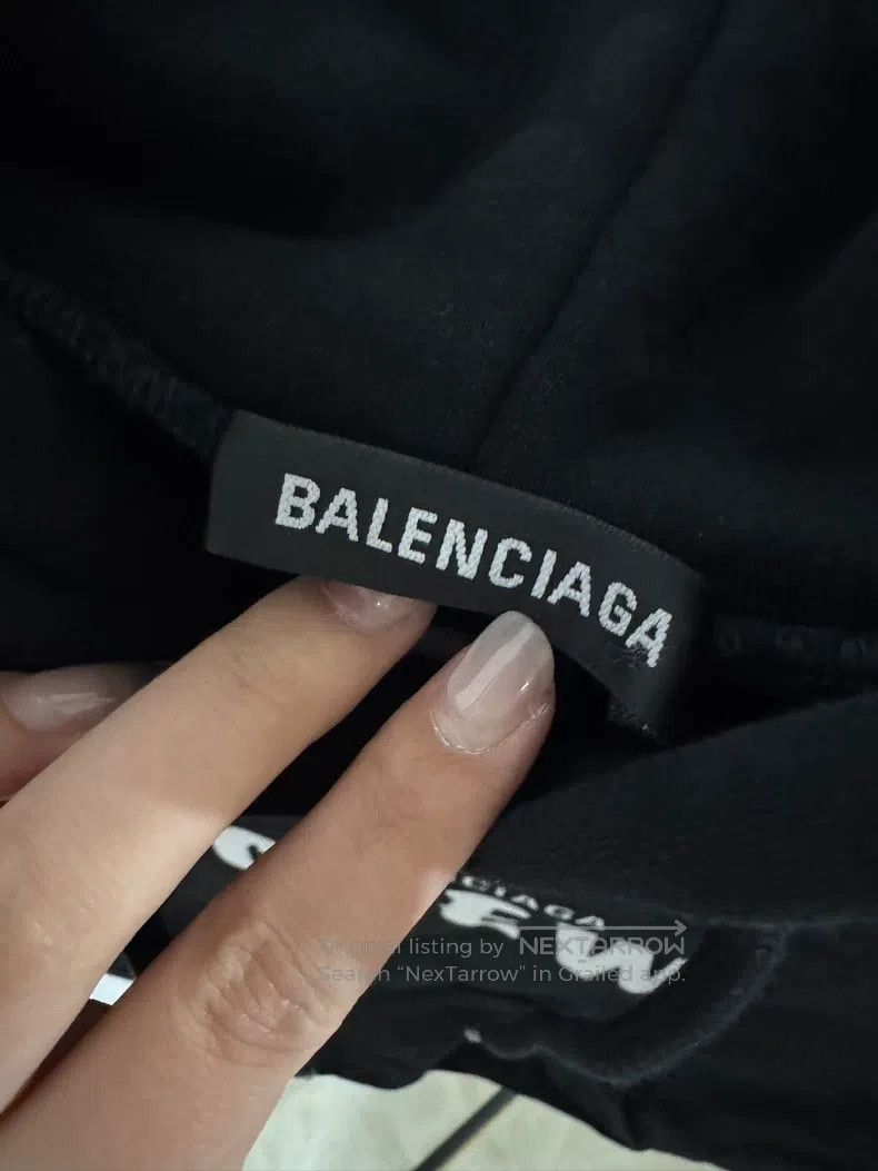Balenciaga Balenciaga Crew Letter Print Hoodie Size XXS / US 00 / IT 34 - 3 Thumbnail