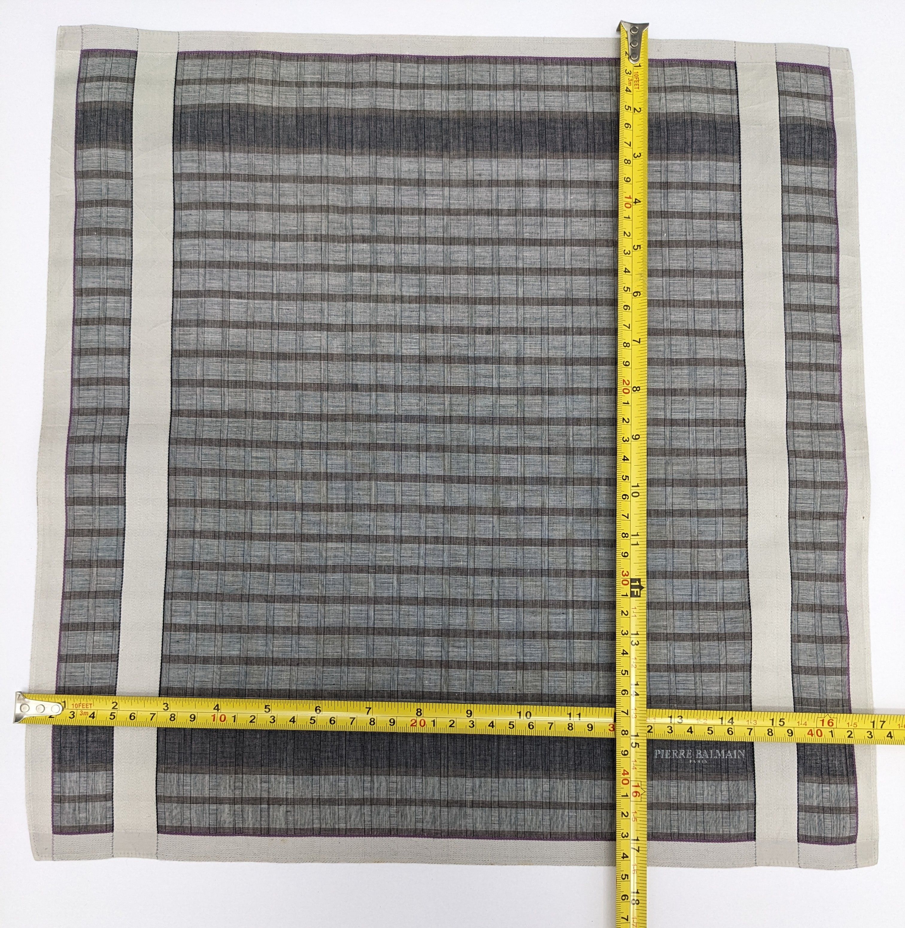 Pierre Balmain Vintage Pierre Balmain Paris Handkerchief Plaid Check Size ONE SIZE - 4 Thumbnail