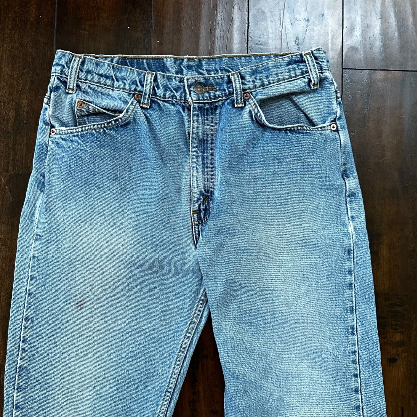 Levi's VINTAGE Levi's 505 Jeans - Denim - Regular - 34x30 - Light Blue - USA Orange Tab - Men - 1980s 1990s Theme: American Flag/USA Size US 34 / EU 50 - 2 Thumbnail