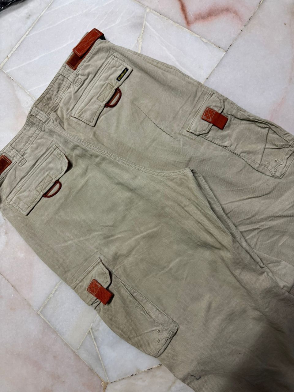 Oshkosh 💥90s Oshkosh Cordoroi Tactical Parachute Cargo Double Knee Size US 31 - 19 Thumbnail