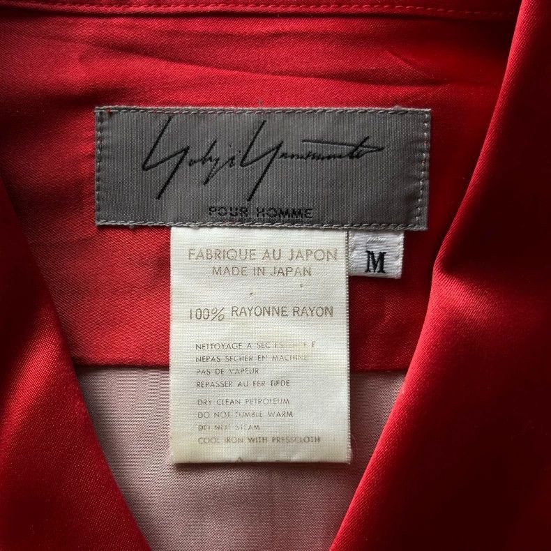 Yohji Yamamoto Yohji Yamamoto Yohji Yamamoto Red Silk Shirt with Print Size US M / EU 48-50 / 2 - 7 Thumbnail