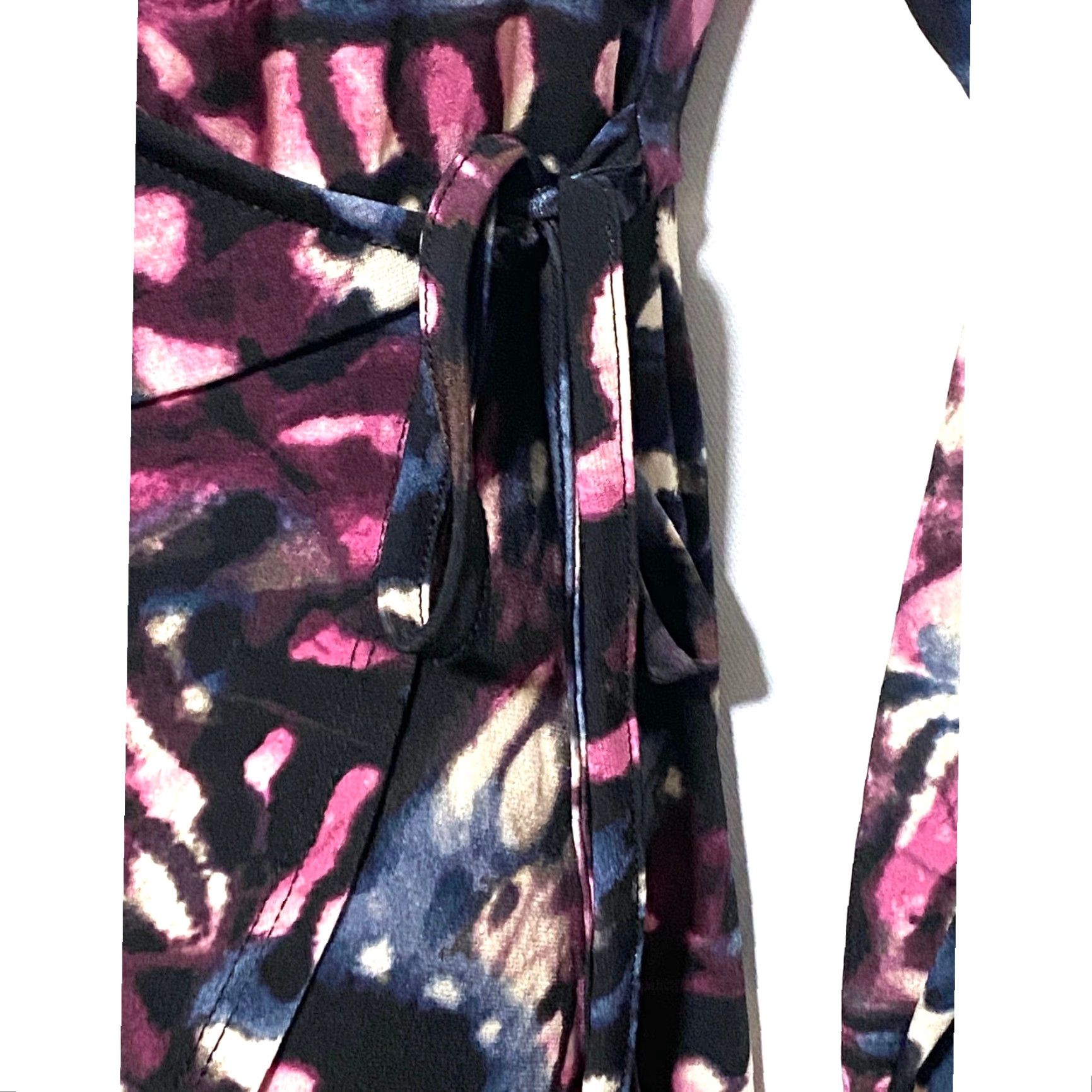 Torrid Torrid Blouse Shirt Geometric Surplice Wrap Knit Dark Romantic NWT Womens M/L 10 Purple Black Size L / US 10 / IT 46 - 4 Thumbnail