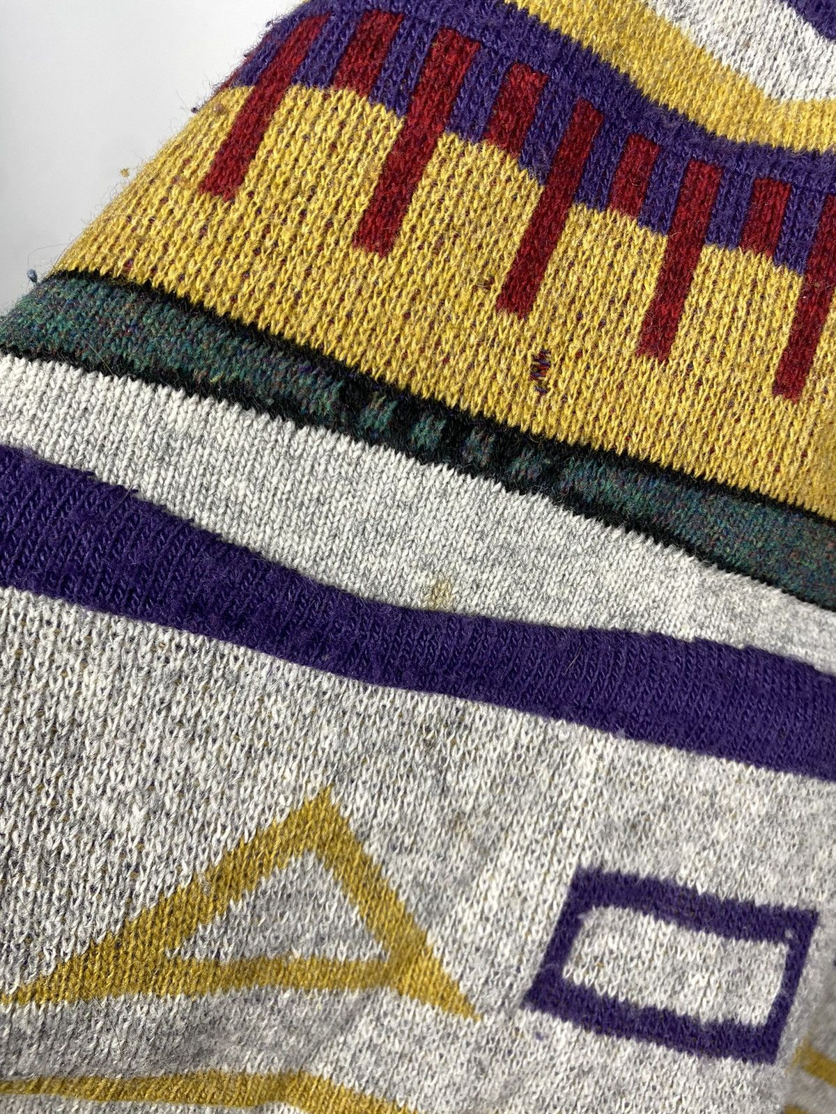Adidas × Vintage Adidas vintage patterned knitted sweater 90s jumper Size US L / EU 52-54 / 3 - 7 Thumbnail