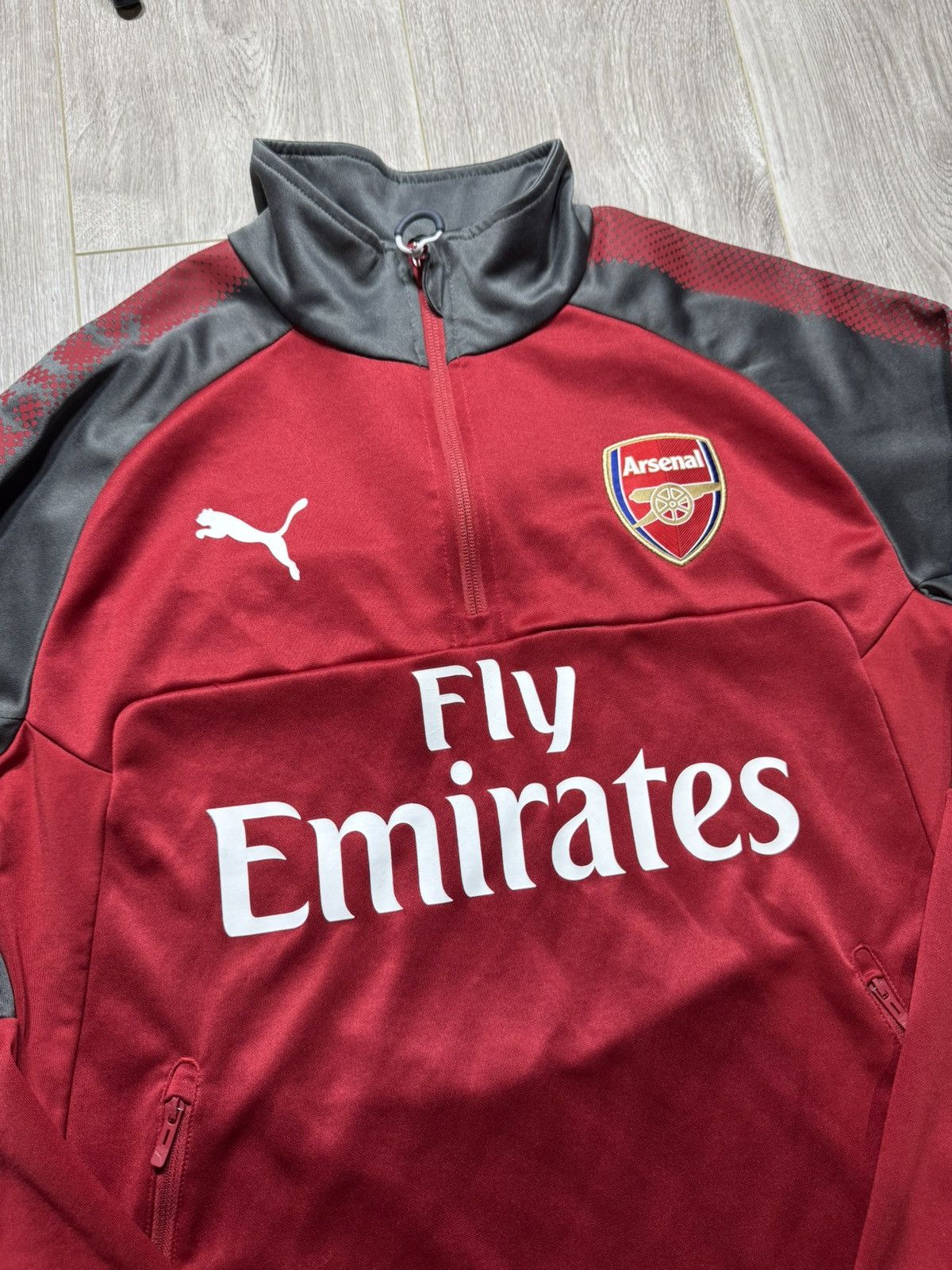 Puma Puma Arsenal FC Mens 1/4 Zip Pullover Medium Fly Emirates Size US M / EU 48-50 / 2 - 3 Thumbnail