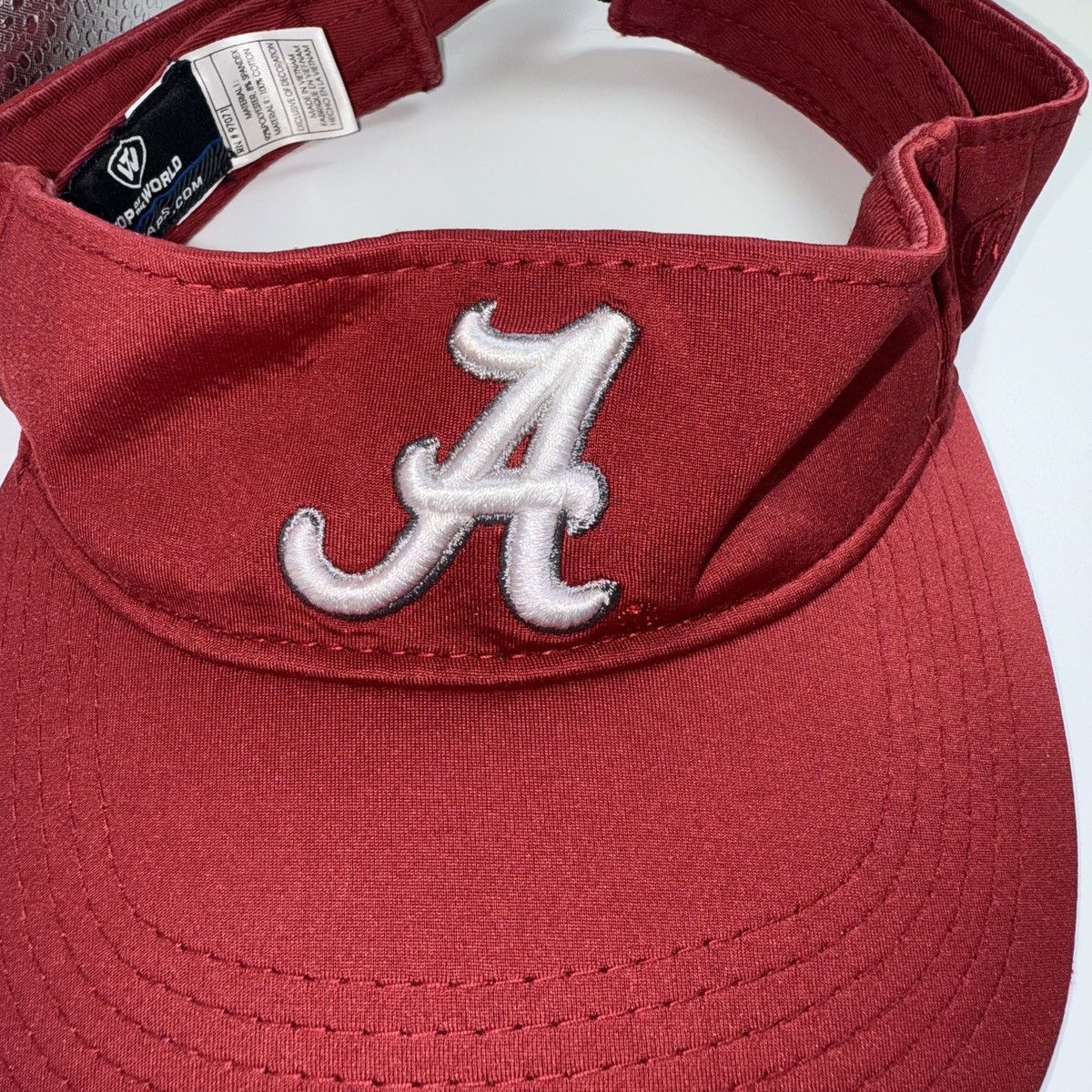 NCAA × Vintage Alabama Crimson Tide red and white visor hat cap Size ONE SIZE - 2 Thumbnail