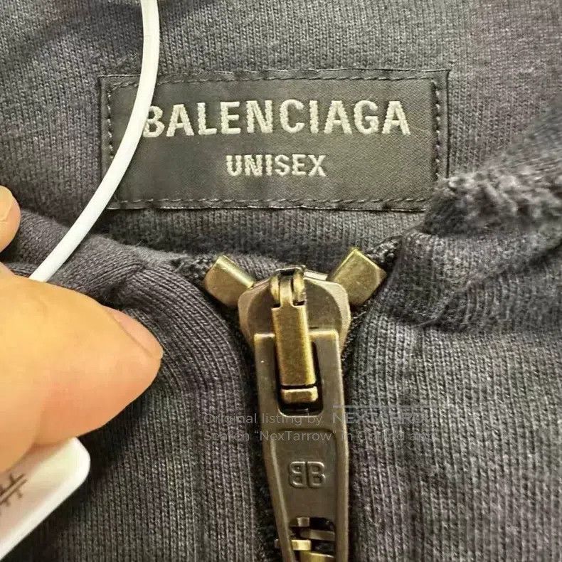 Balenciaga Balenciaga Letter printed logo hooded loose long-sleeve ja Size US XXS / EU 40 - 2 Thumbnail