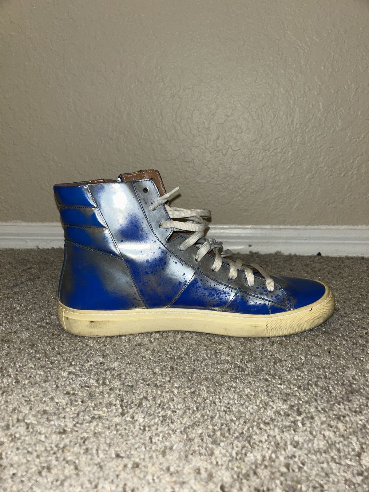 Bally BALLY TRUE BLUE HENSEL HIGH-TOP LEATHER SNEAKERS Size US 10 / EU 43 - 6 Thumbnail