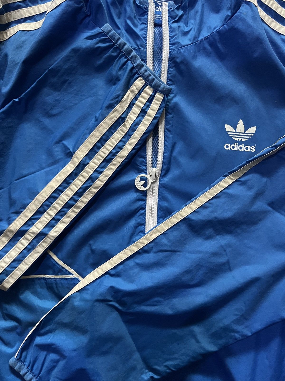 Adidas Super Rare Vintage AdidasJacket Windbreaker Blue Shell Cal Size US XL / EU 56 / 4 - 10 Thumbnail
