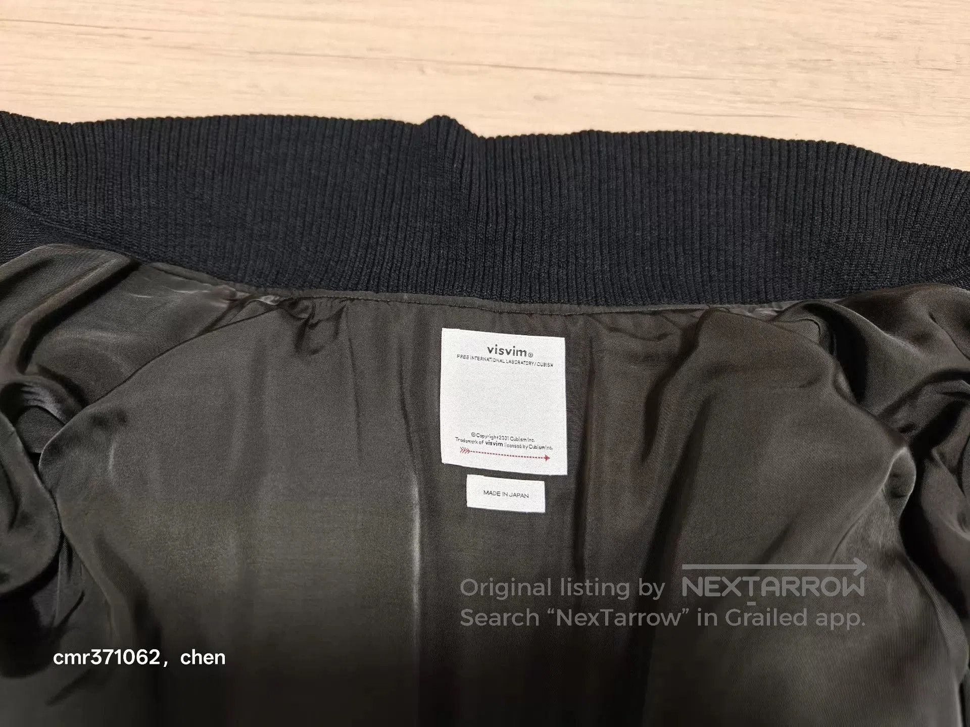 Visvim Black Bomber Jacket with 'PEERLESS' Embroidered Text. Size US L / EU 52-54 / 3 - 3 Thumbnail