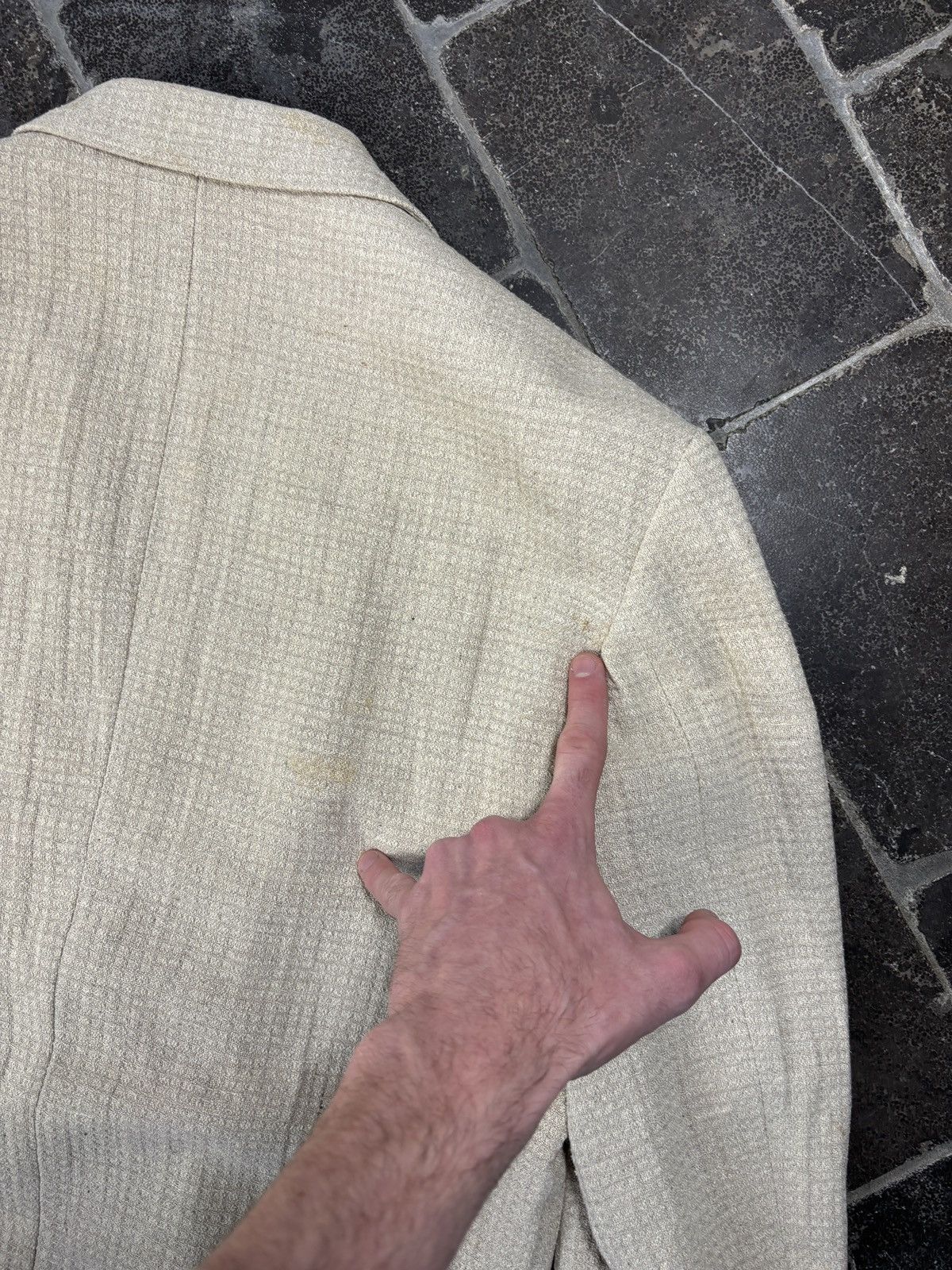 Emporio Armani S/S 1994 Emporio Armani Jacket 90s Vintage Linen Blazer Puck Size 48R - 13 Thumbnail