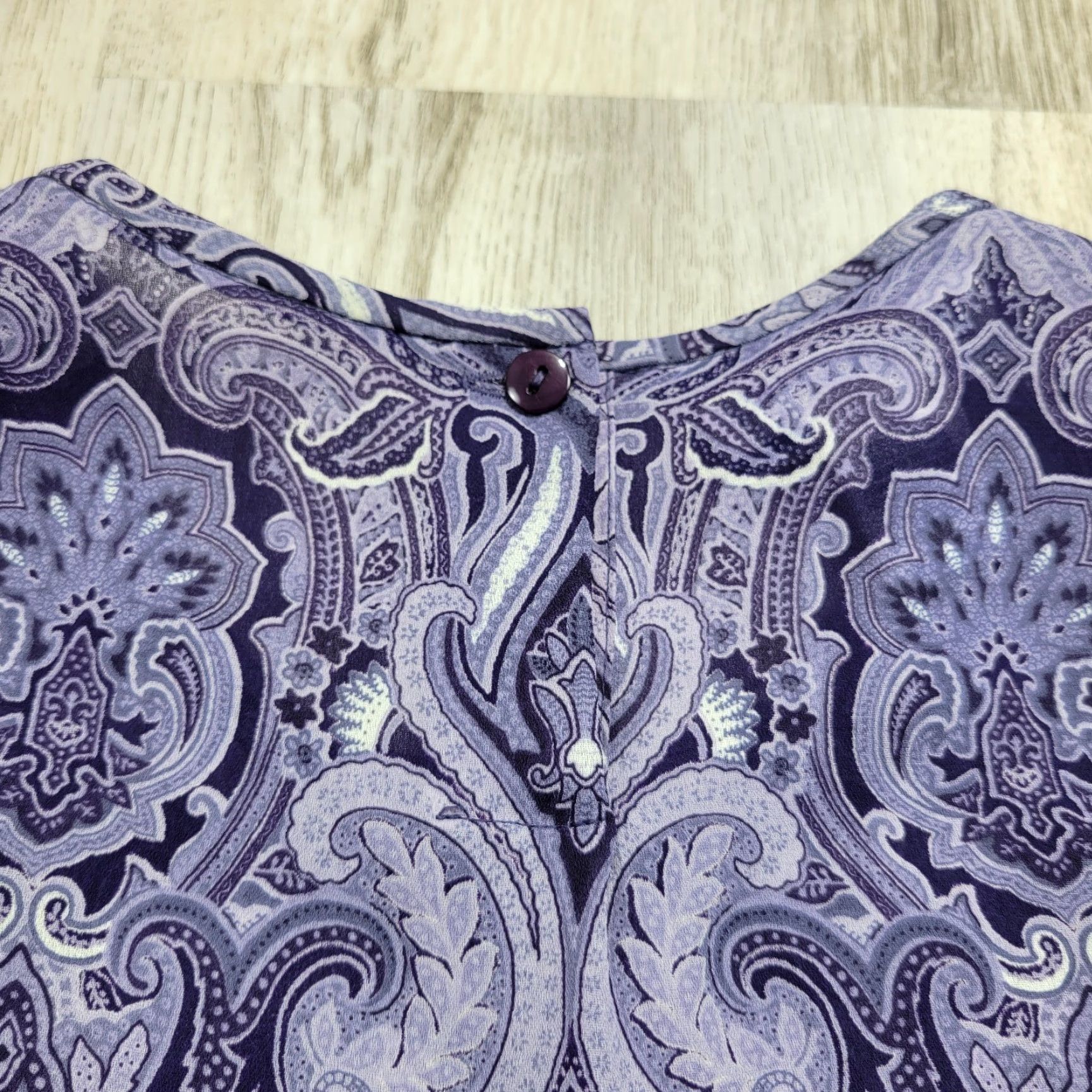 Pendleton Pendleton Purple Blouse Shirt Short Sleeve Casual Mosaic 12 Women Shoulder Pads Lightweight Polyester 12 Size XL / US 12-14 / IT 48-50 - 6 Thumbnail