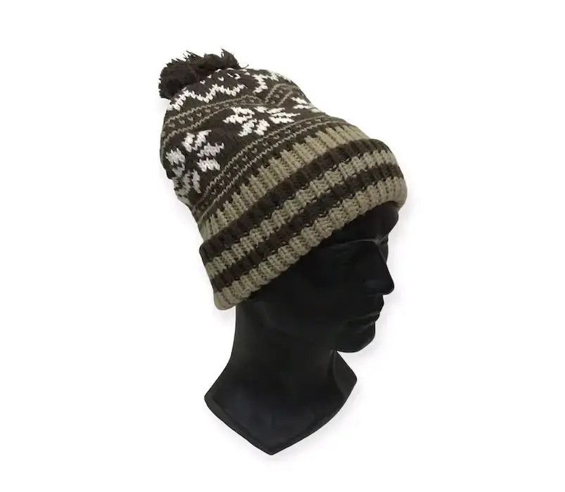 Japanese Brand Japanese Brand Bobble Beanie Hat Size ONE SIZE - 1 Thumbnail
