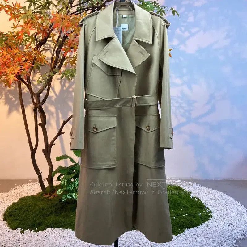 Burberry Burberry Khaki Cotton Women's Trench Coat. Size M / US 6-8 / IT 42-44 - 1 Thumbnail