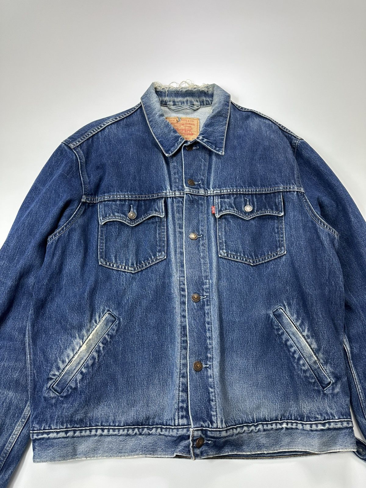 Levi's 90's Vintage Levi's Denim Jacket Faded Blue 70570 Xll Size Size US XXL / EU 58 / 5 - 5 Thumbnail