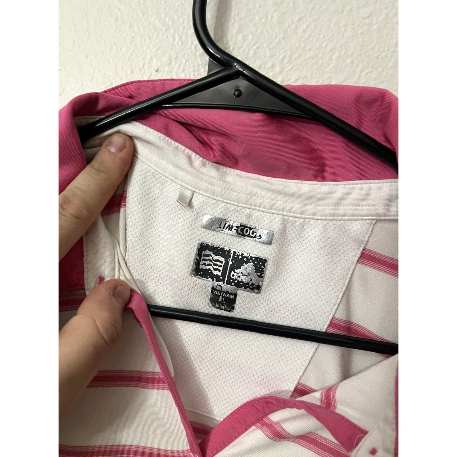 Adidas Adidas Womens Polo Shirt Climacool Sleeveless Pink Stripe L Casual Sportswear Shirt Womens L Pink Striped Polo Climacool Collar Adidas Size L / US 10 / IT 46 - 2 Thumbnail