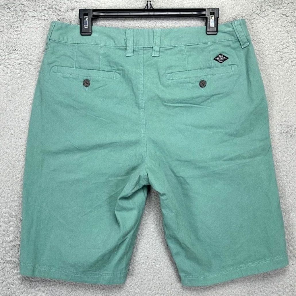 Vintage Flag Anthem Shorts Mens 32 Green Khakis Flat Front Stretch Casual Pockets NEW Size US 32 / EU 48 - 3 Thumbnail