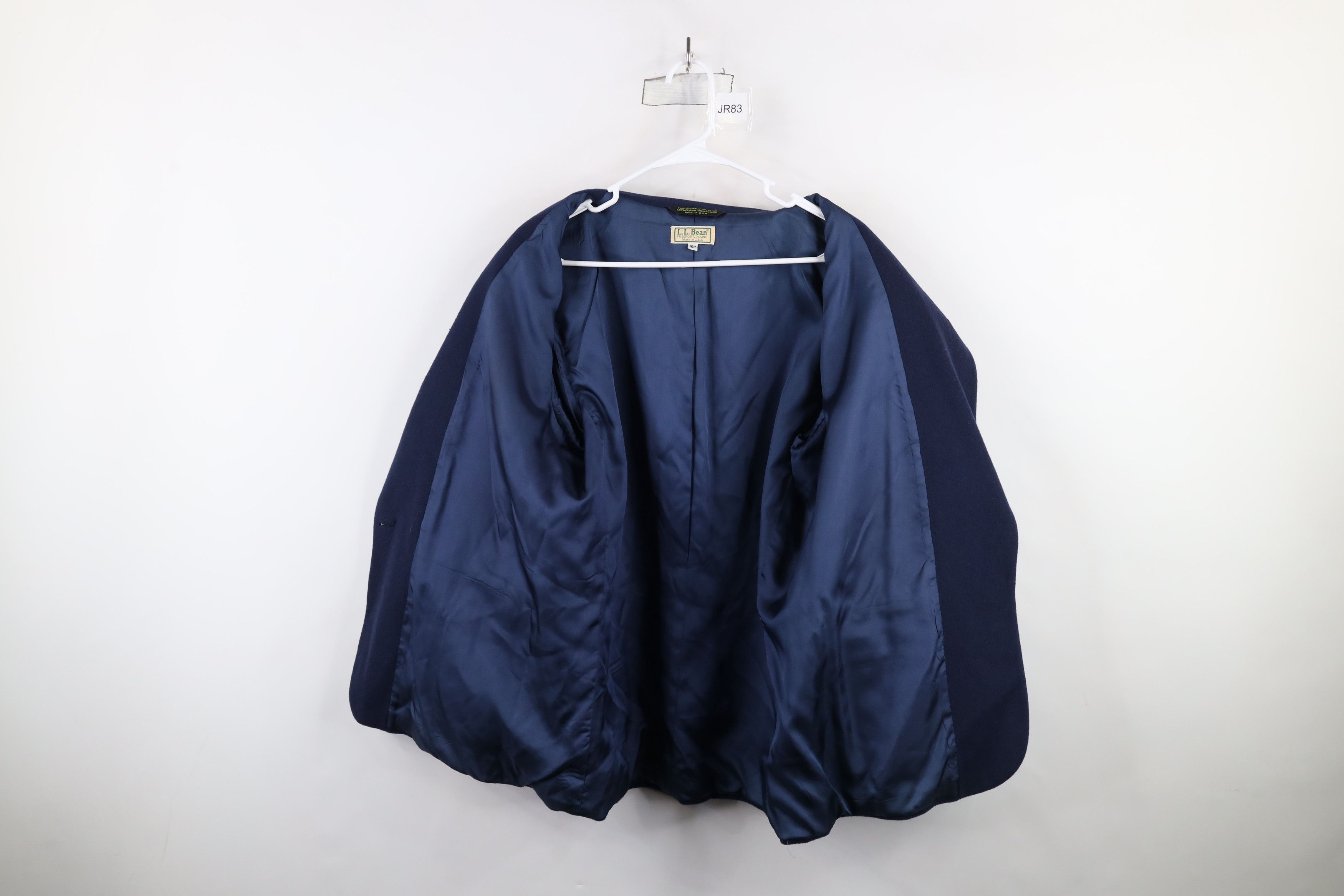 L.L. Bean × Vintage Vintage 90s LL Bean Cashmere Blazer Suit Jacket Blue USA Size XXL / US 16-18 / IT 52-54 - 9 Thumbnail