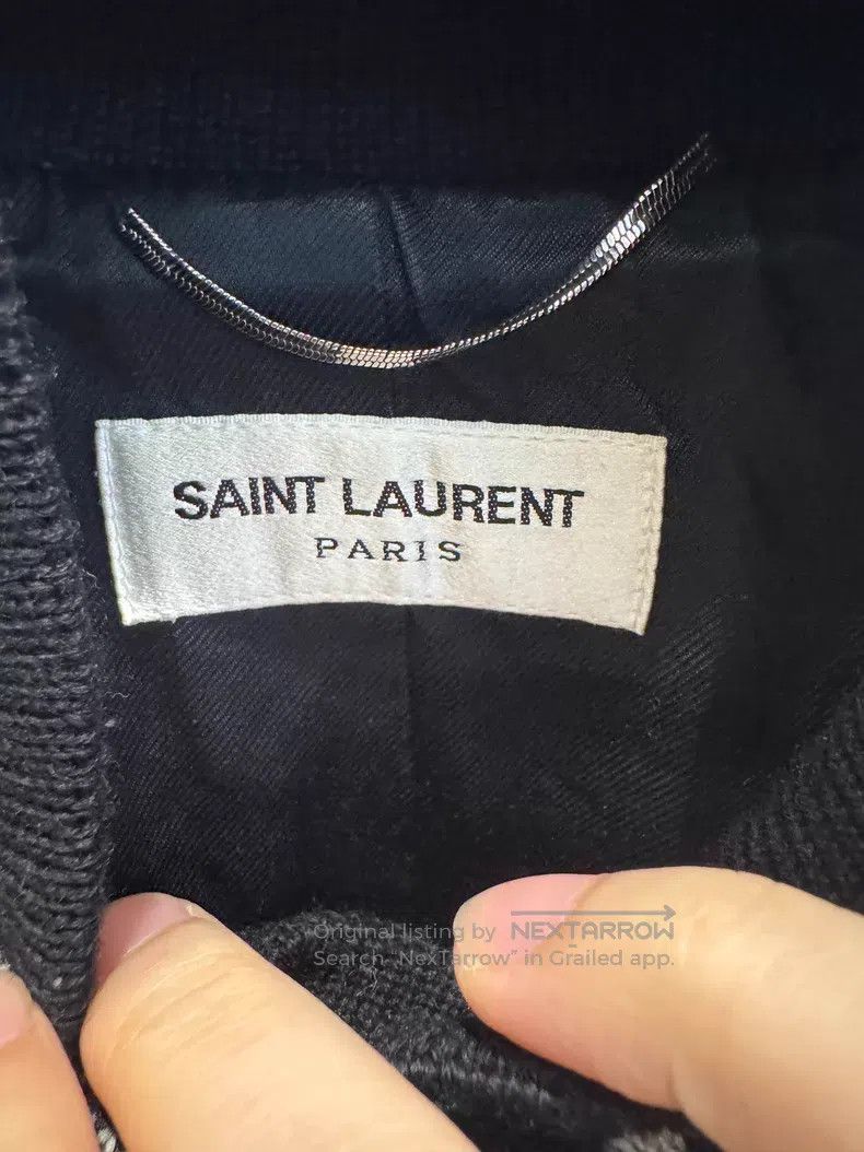 Saint Laurent Paris Saint Laurent Paris Black and White Leather Baseball Jacke Size US M / EU 48-50 / 2 - 3 Thumbnail