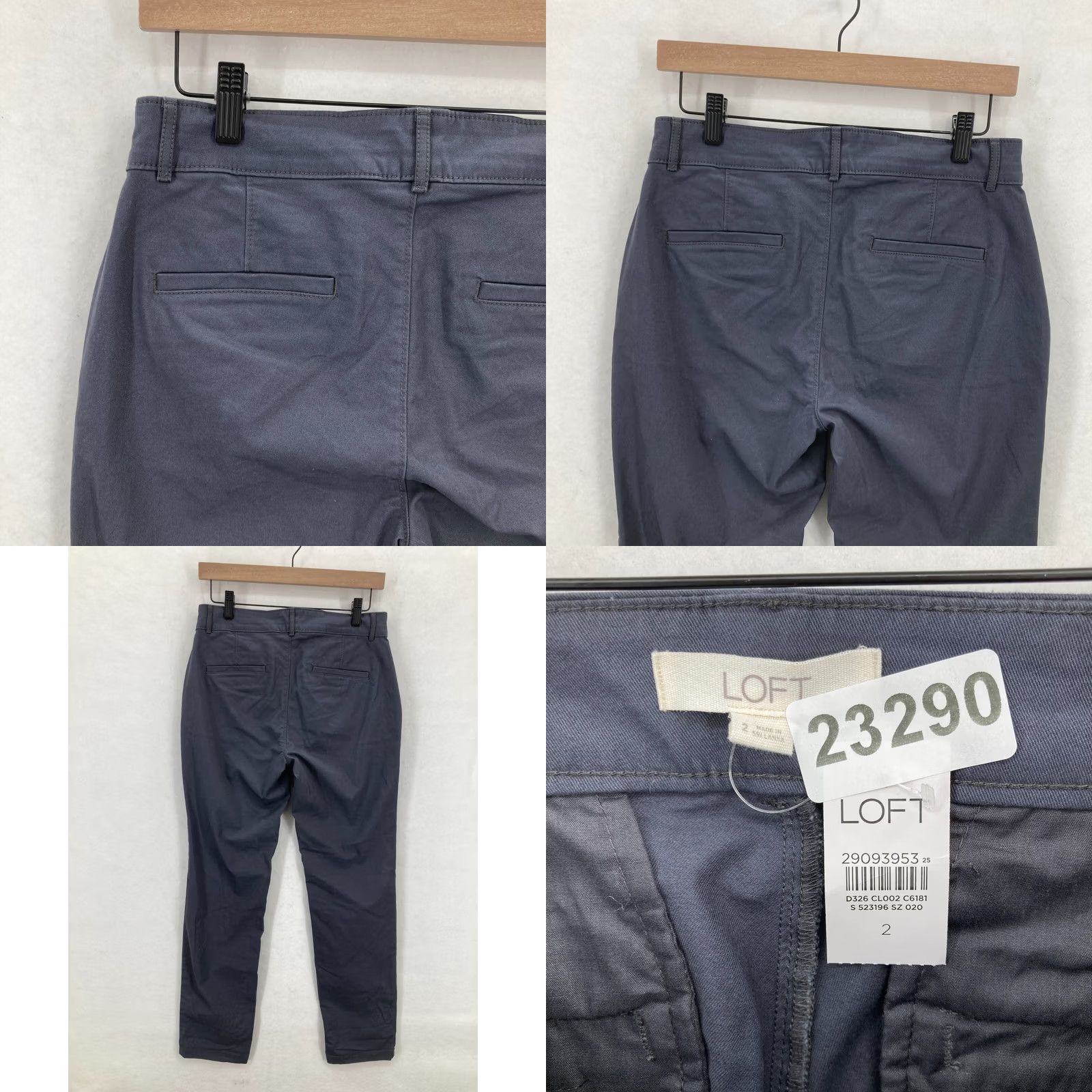 Loft LOFT Ankle Skinny Pants Women's 2 Blue Stretch Fabric Mid Rise Chino Casual NWT Size 28" / US 6 / IT 42 - 8 Thumbnail