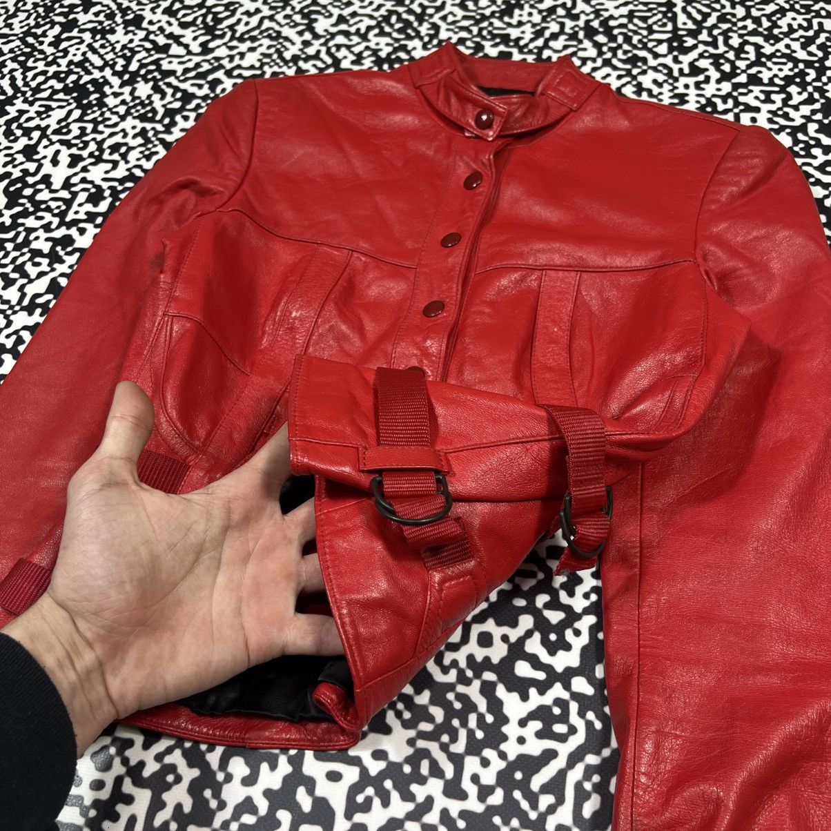 Japanese Brand Vintage Y2K Japanese Leather Jacket With Straps Moto Style Size S / US 4 / IT 40 - 12 Thumbnail