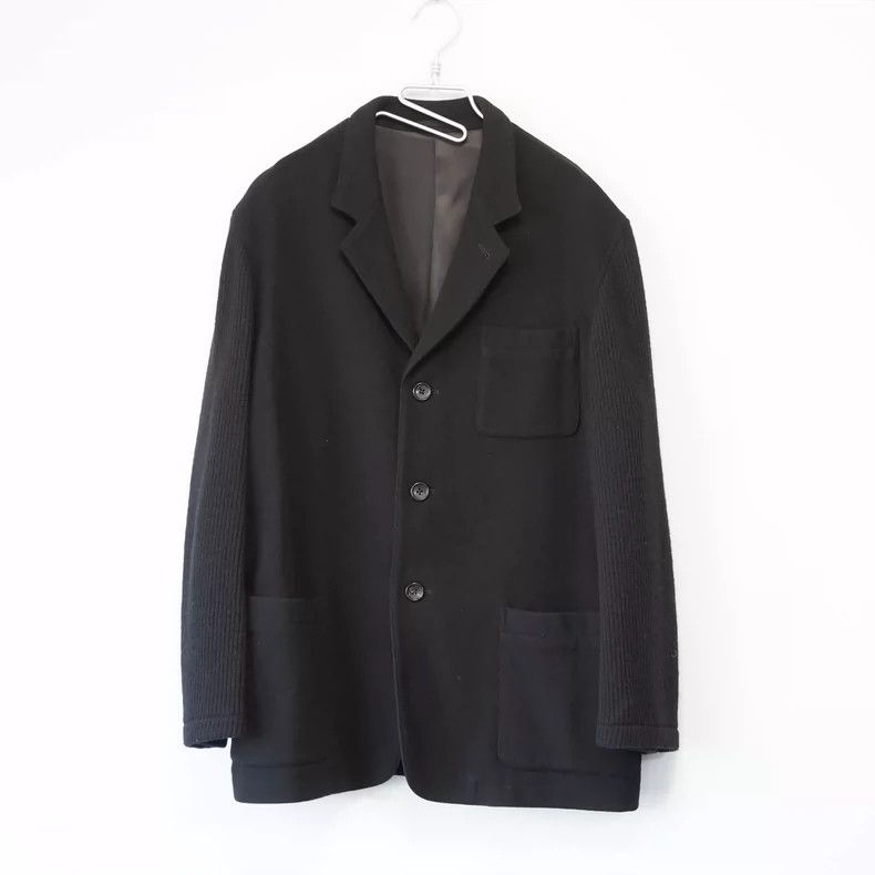 Yohji Yamamoto Yohji YamamotoKnit panel-blend jacket 2503-Nextarrow Size US L / EU 52-54 / 3 - 2 Thumbnail