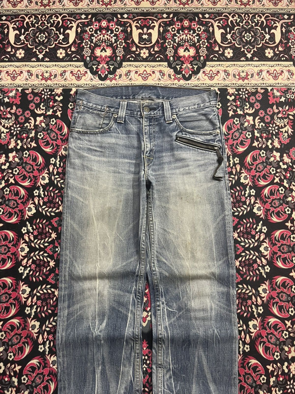 Levi's ⚡️Loose Fit⚡️Vintage Levi’s 502 Blue Faded Washed Smokey Jeans Size US 34 / EU 50 - 3 Thumbnail