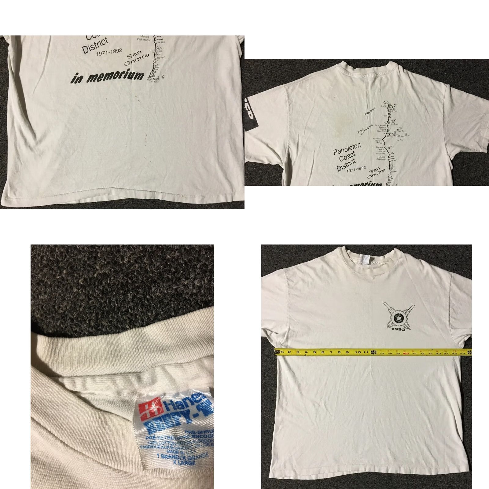 Pendleton VINTAGE California Lifeguard Pendleton Coast Shirt L White Beach Surf Grunge 90s USA Mens Short Sleeve T-Shirt Size L Size US L / EU 52-54 / 3 - 8 Thumbnail